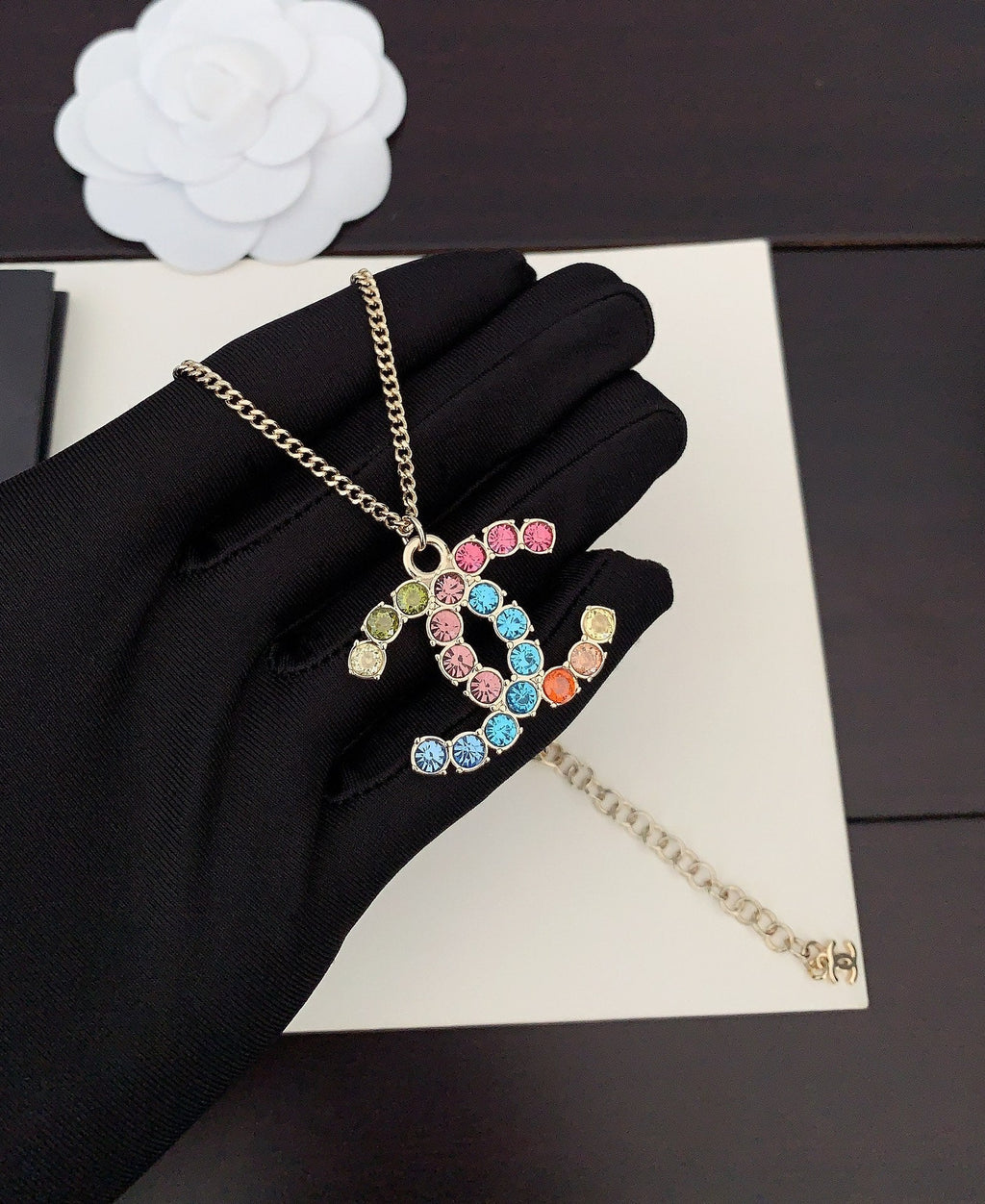 Chanel Color Crystal Necklace