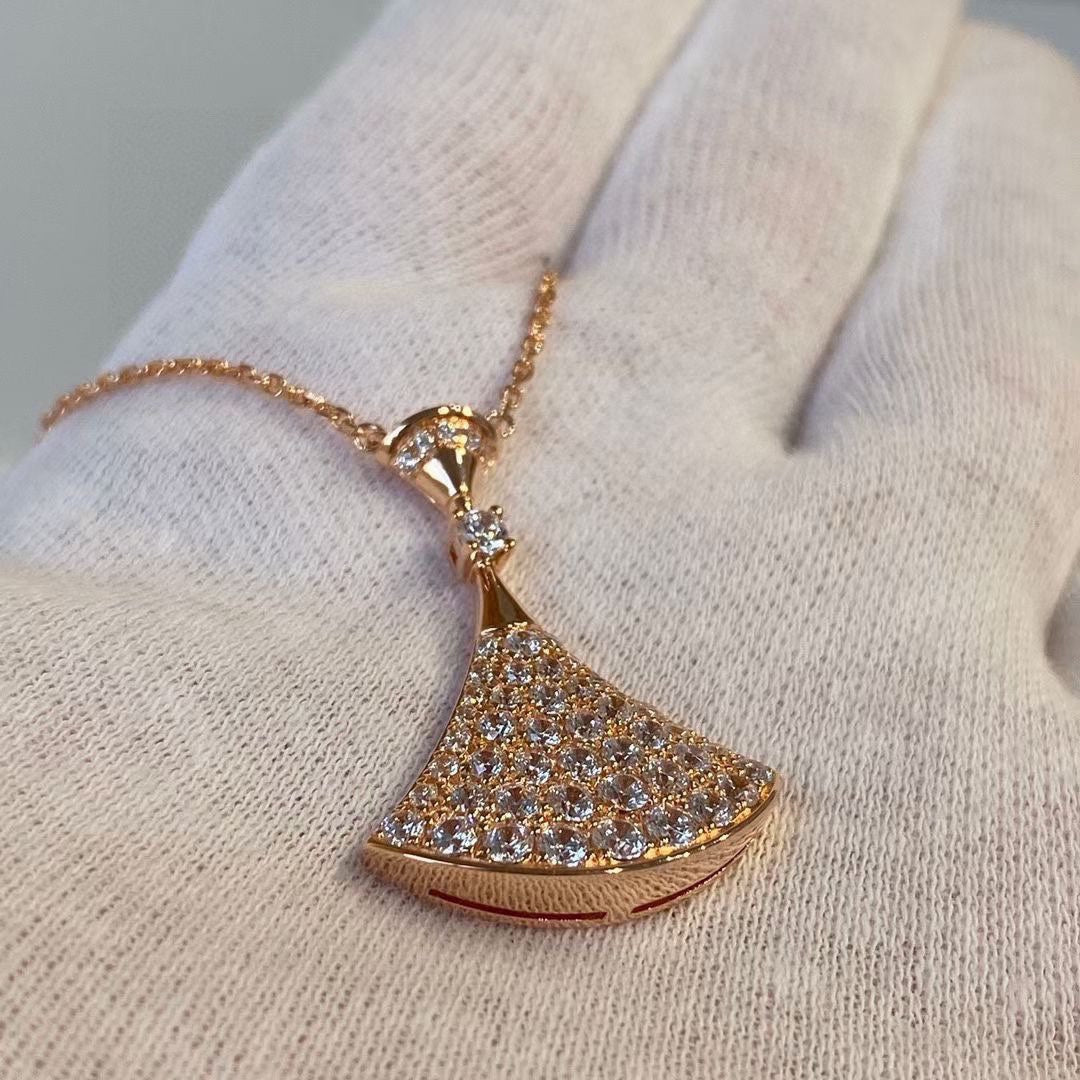 Bvlgari Dream Pave Diamond Necklace - 18K Gold