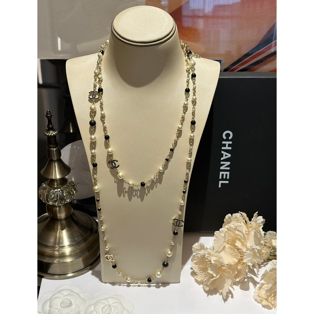 Chanel 24S Long Pearl Necklace