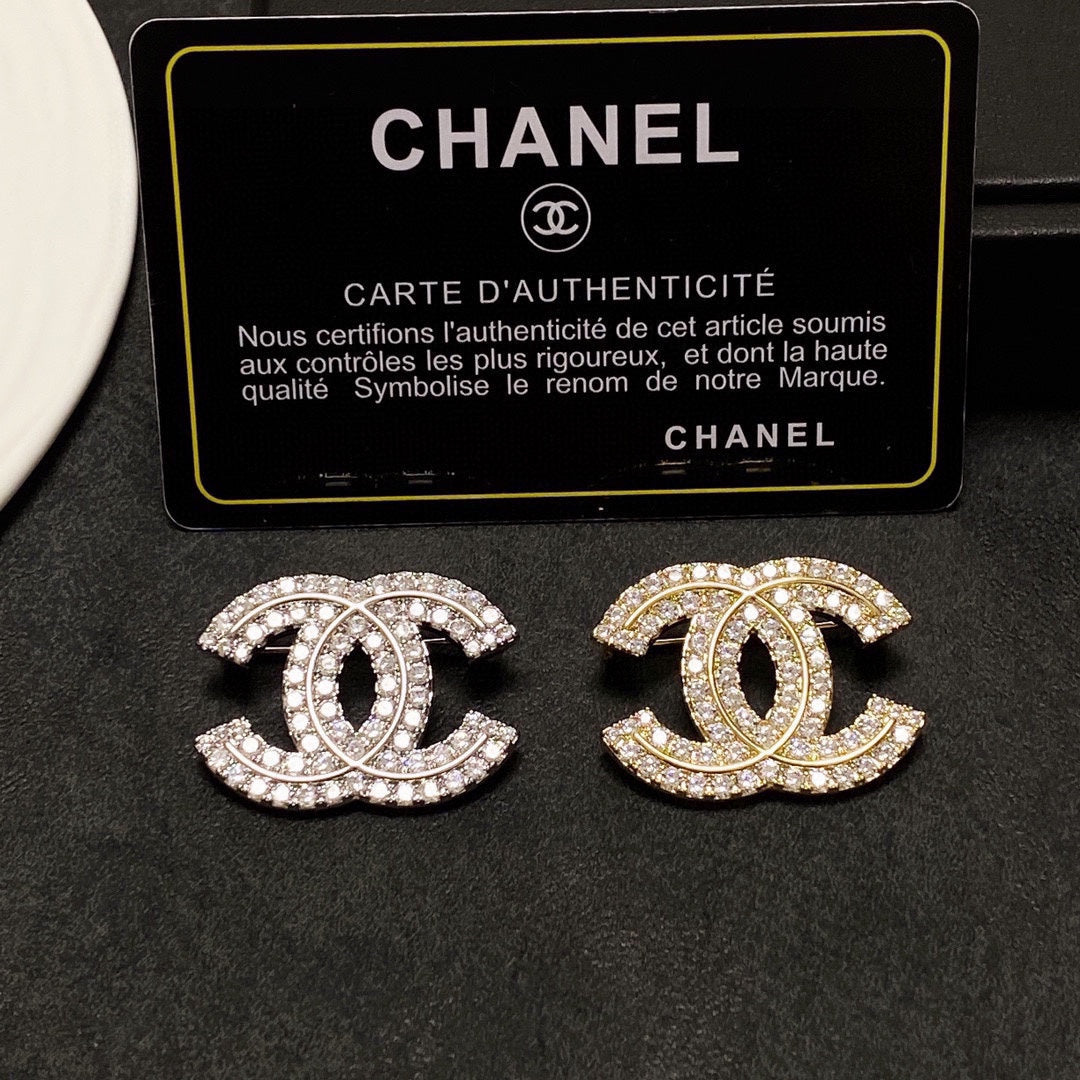 Chanel Diamond Brooch Set