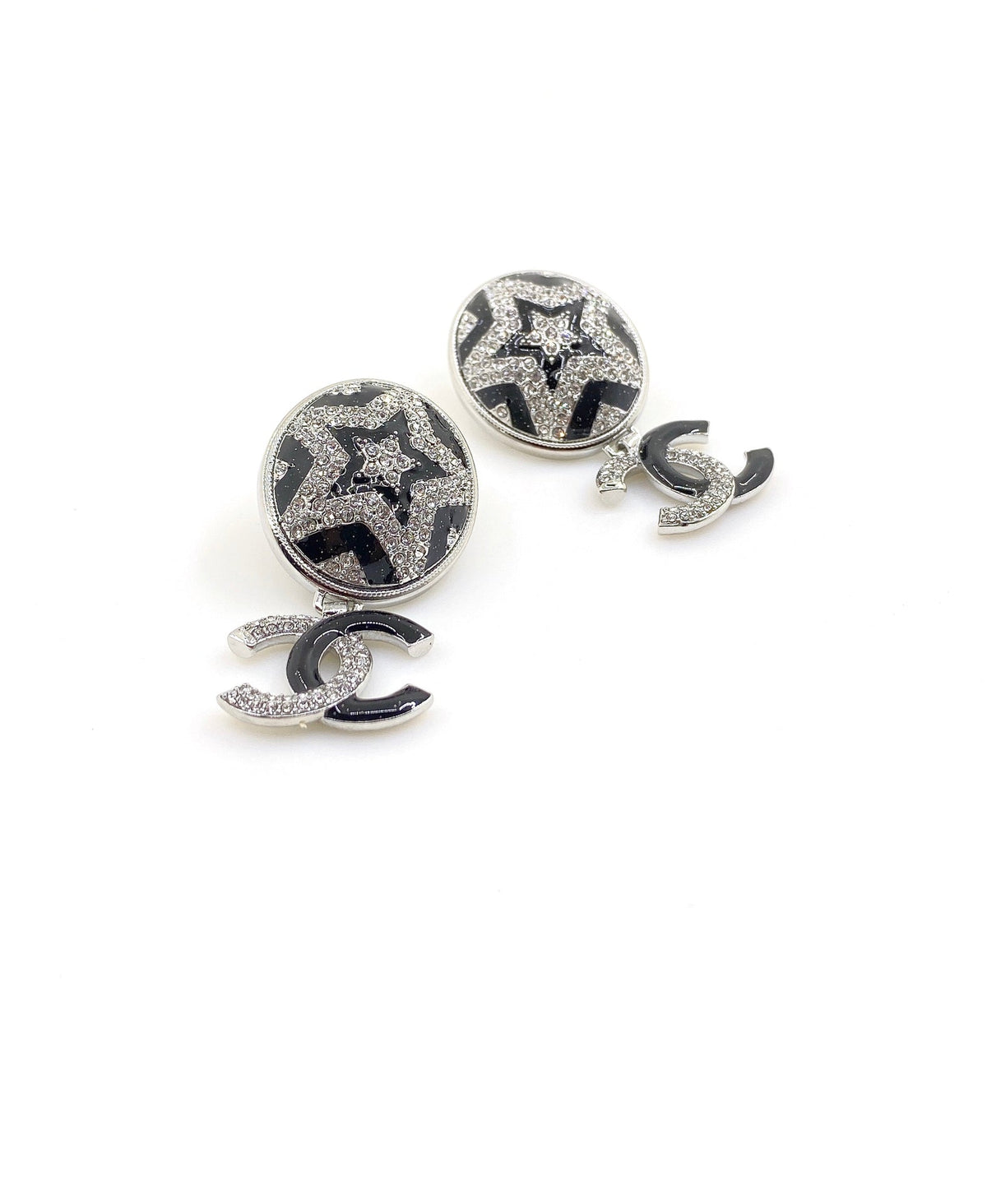 Chanel Diamond Earrings - 3.8 cm Height - 18K White Gold