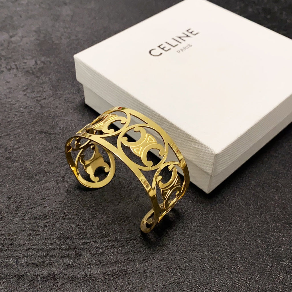 Celine Triomphe Open Cuff Bracelet