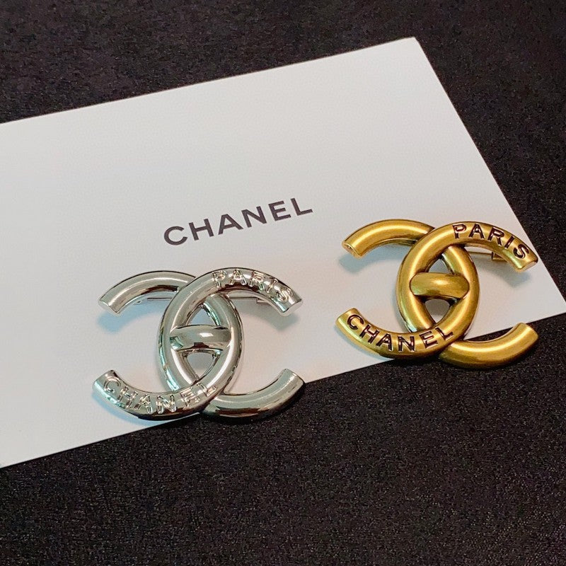 Chanel Paris Gold Brooch