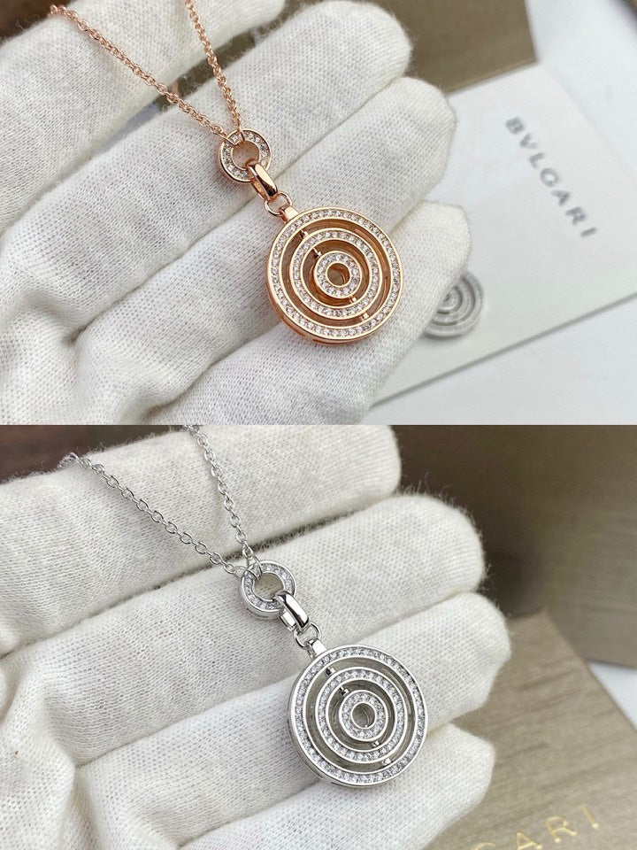Bvlgari Cerchi Astrale Moissanite Necklace - 18K Gold