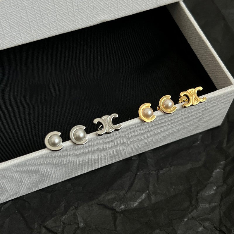 Celine Pearl Earrings - 18K Gold