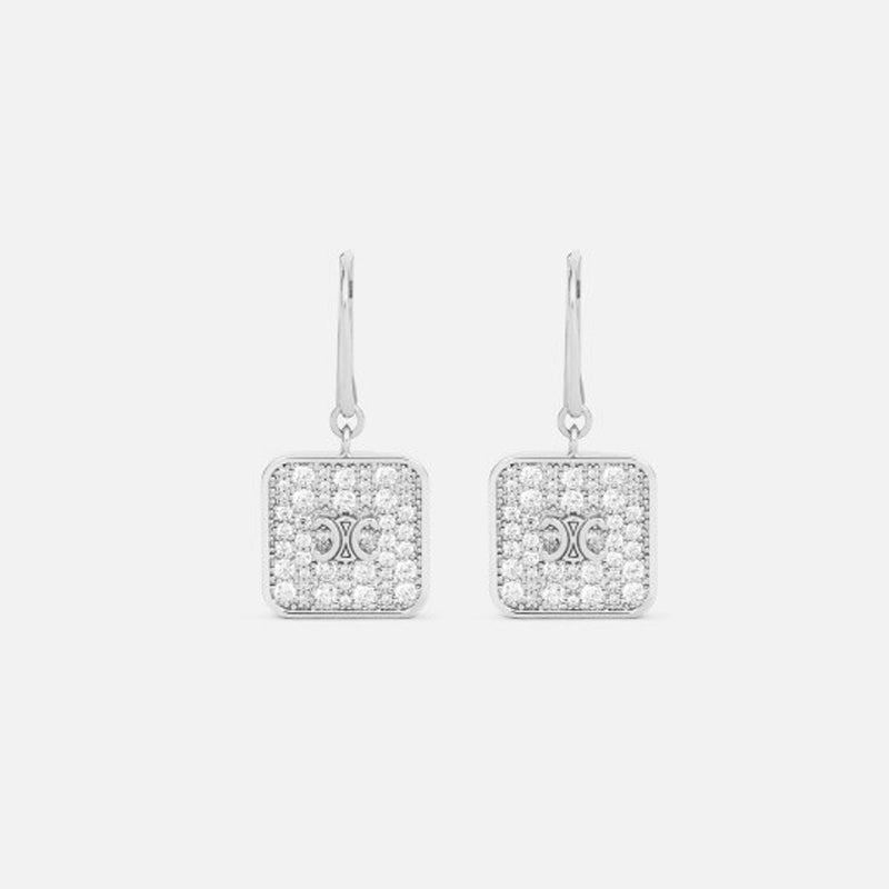 Celine Triomphe Diamond Earrings - 18K Gold