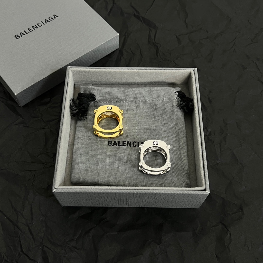 Balenciaga Crystal Ring - 18K Gold