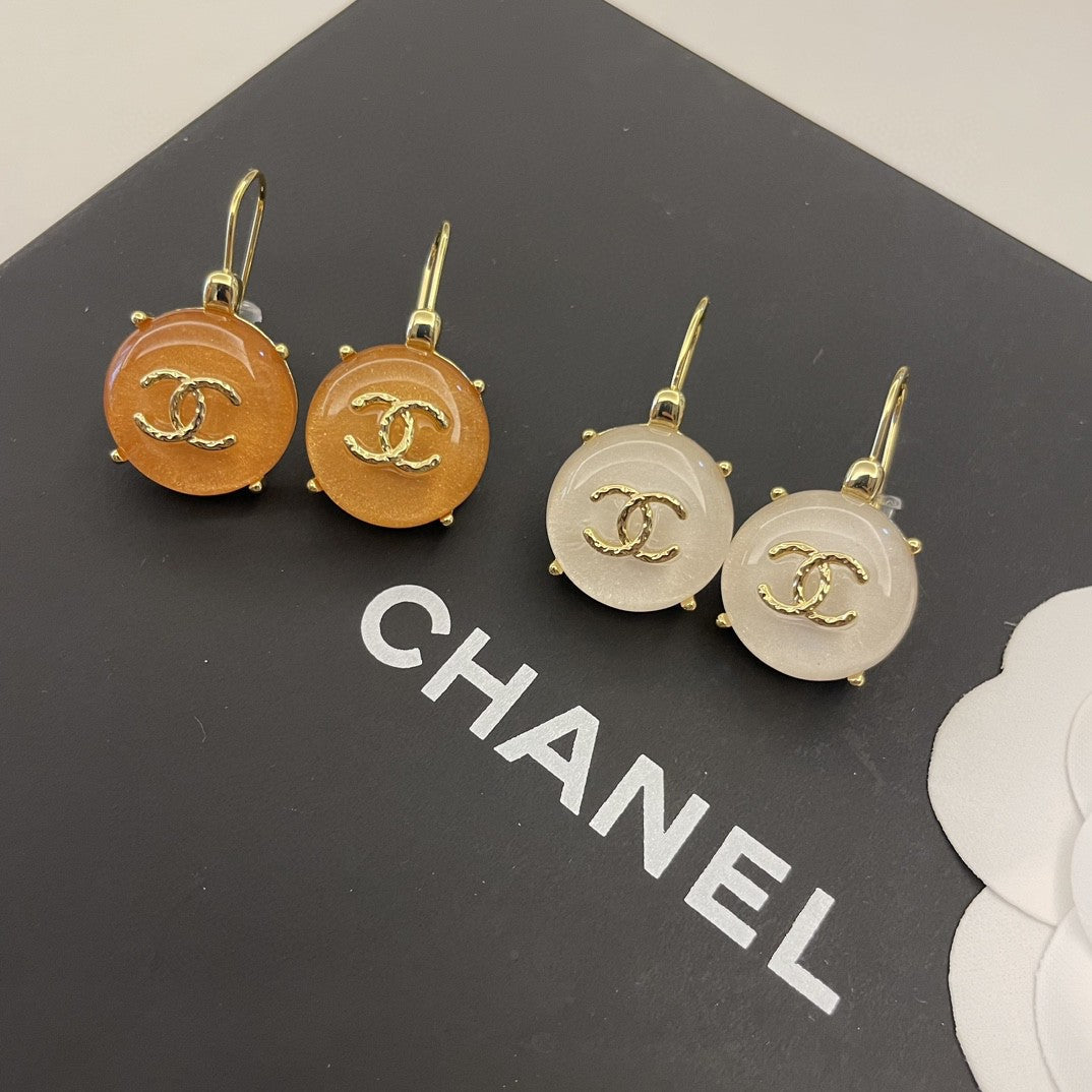 Chanel Crystal Earrings - 18K Yellow Gold