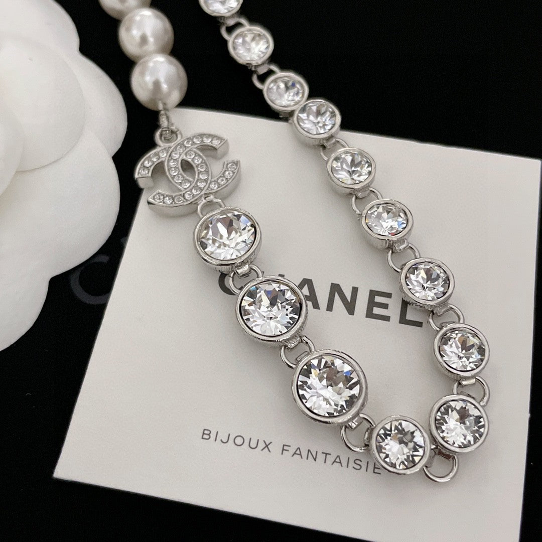 Chanel Pearls Crystal Necklace