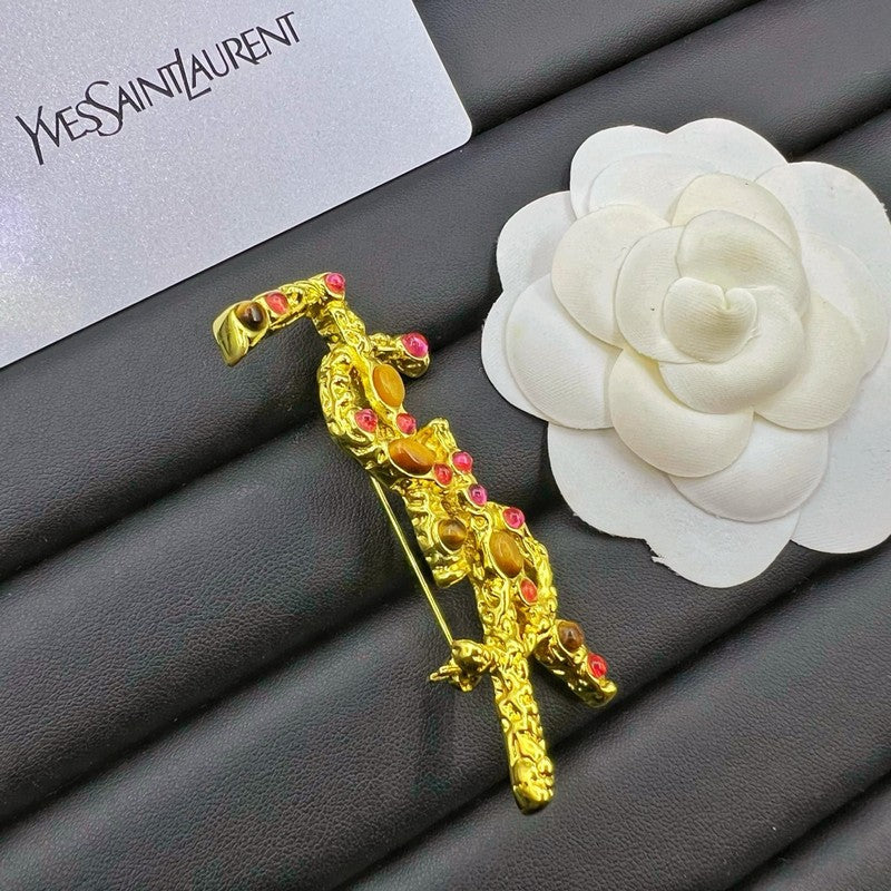 YSL Crystal Brooch