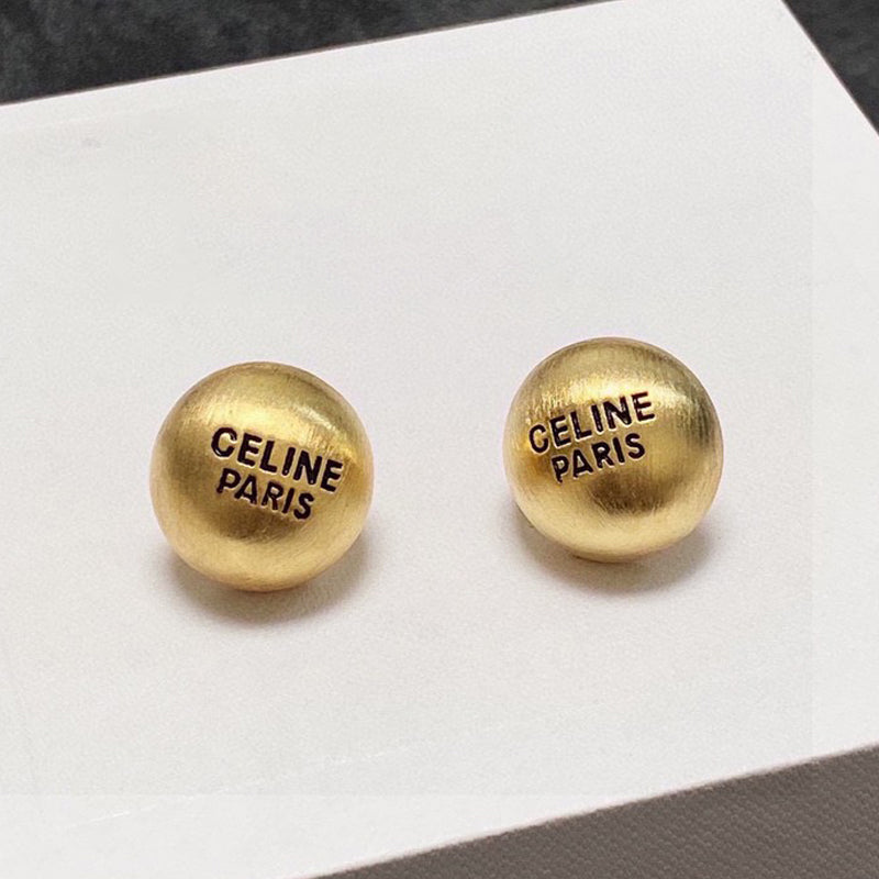 Celine Round Earrings - 18K Gold