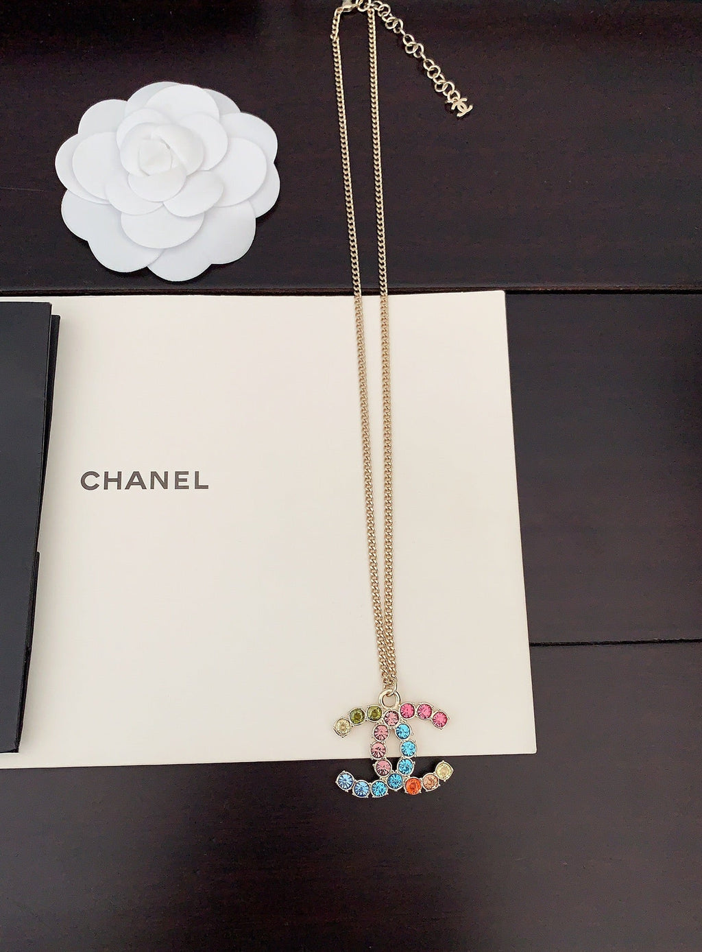 Chanel Color Crystal Necklace