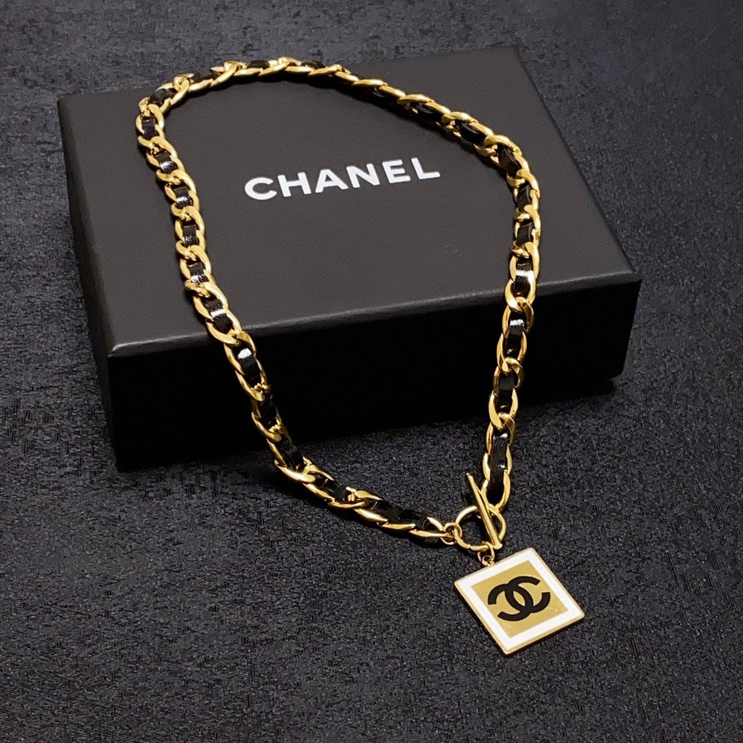Chanel Leather Choker Necklace