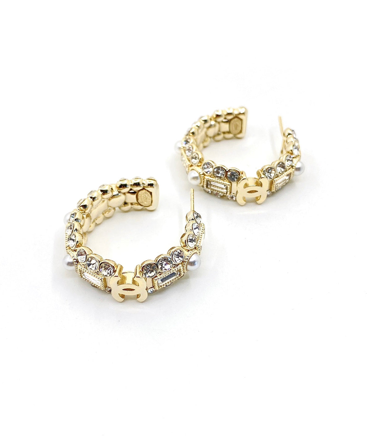 Chanel Crystals Circle Earrings - 18K Yellow Gold