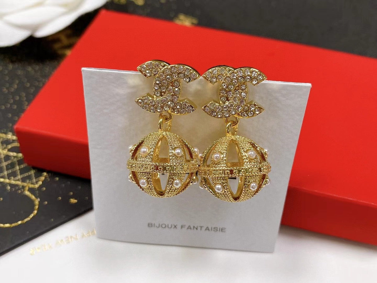 Chanel Ball Drop Earrings - 18K Yellow Gold