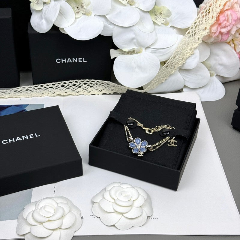 Chanel 26C Blue Flower Diamond Bracelet