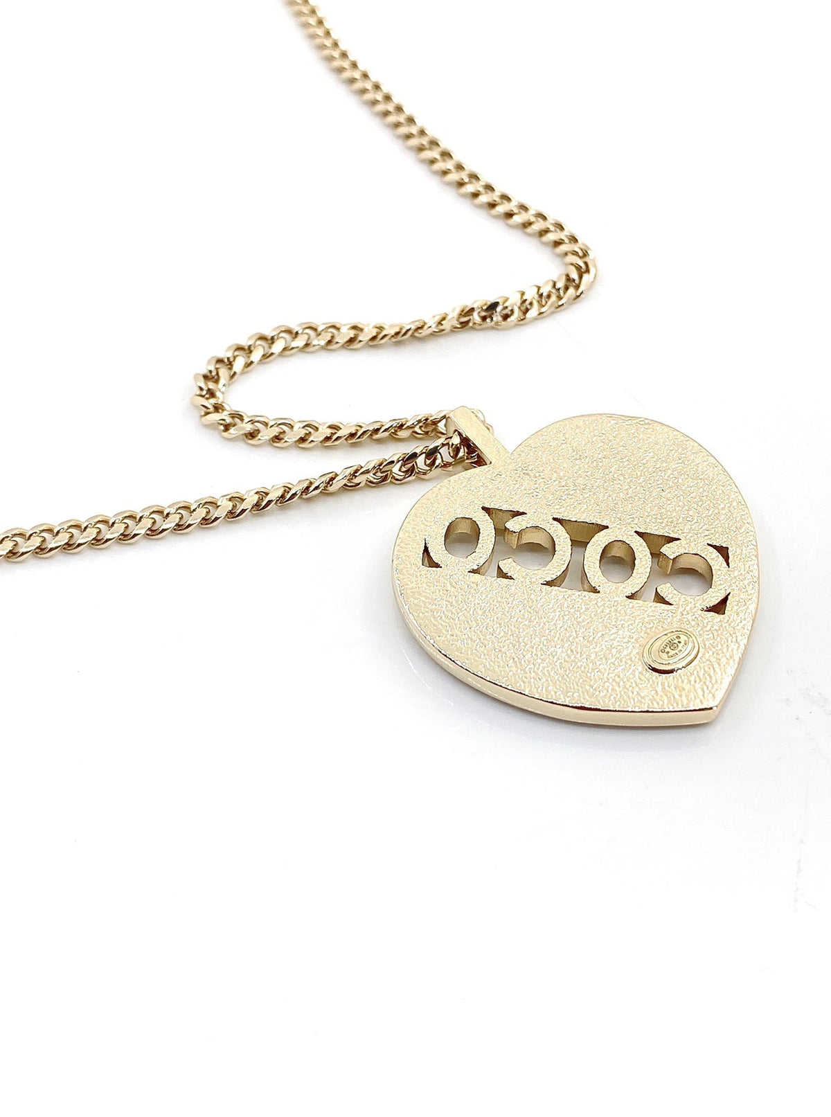 Chanel Heart Diamond Chain Necklace