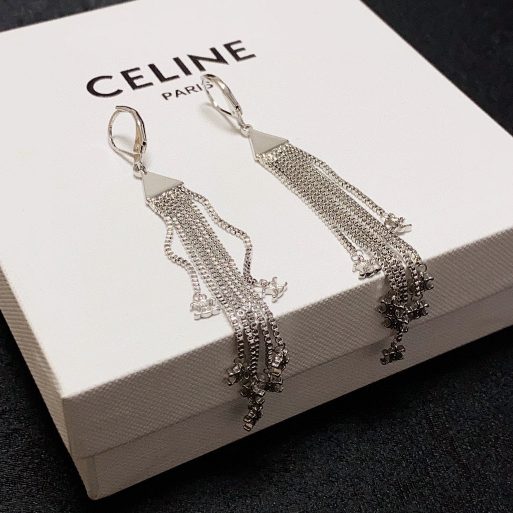 Celine Earrings - 18K White Gold
