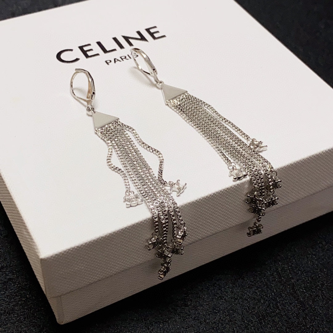 Celine Earrings - 18K White Gold