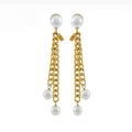 Celine Triomphe Long Earrings - 18K Yellow Gold