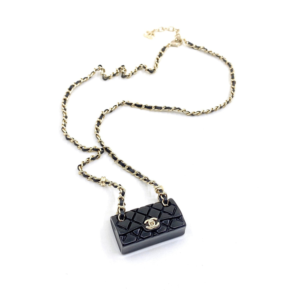 Chanel Black Bag Pendant Necklace