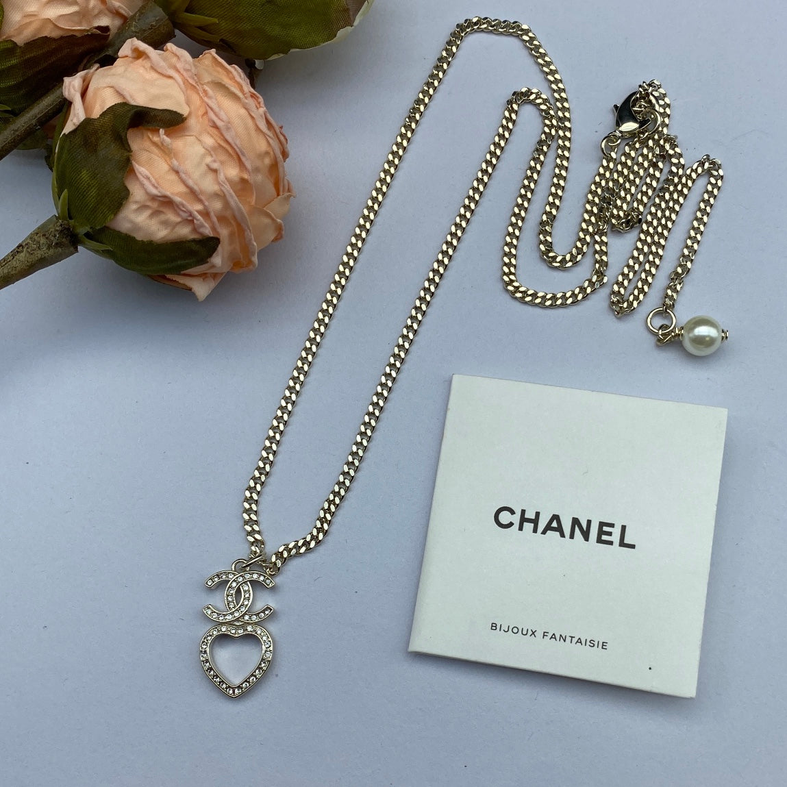 Chanel Heart Chain Necklace