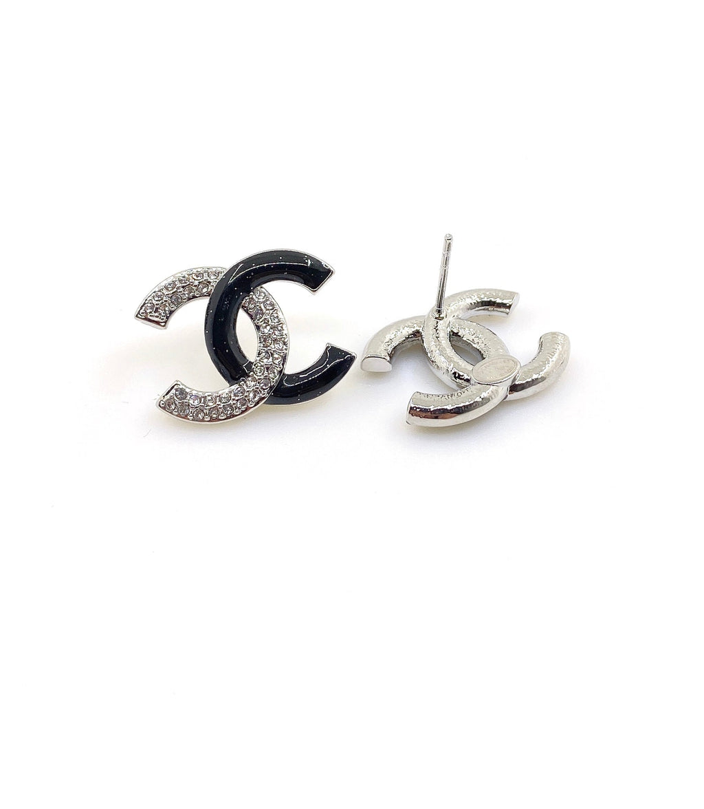 Chanel Black Diamond Earrings - 18K White Gold