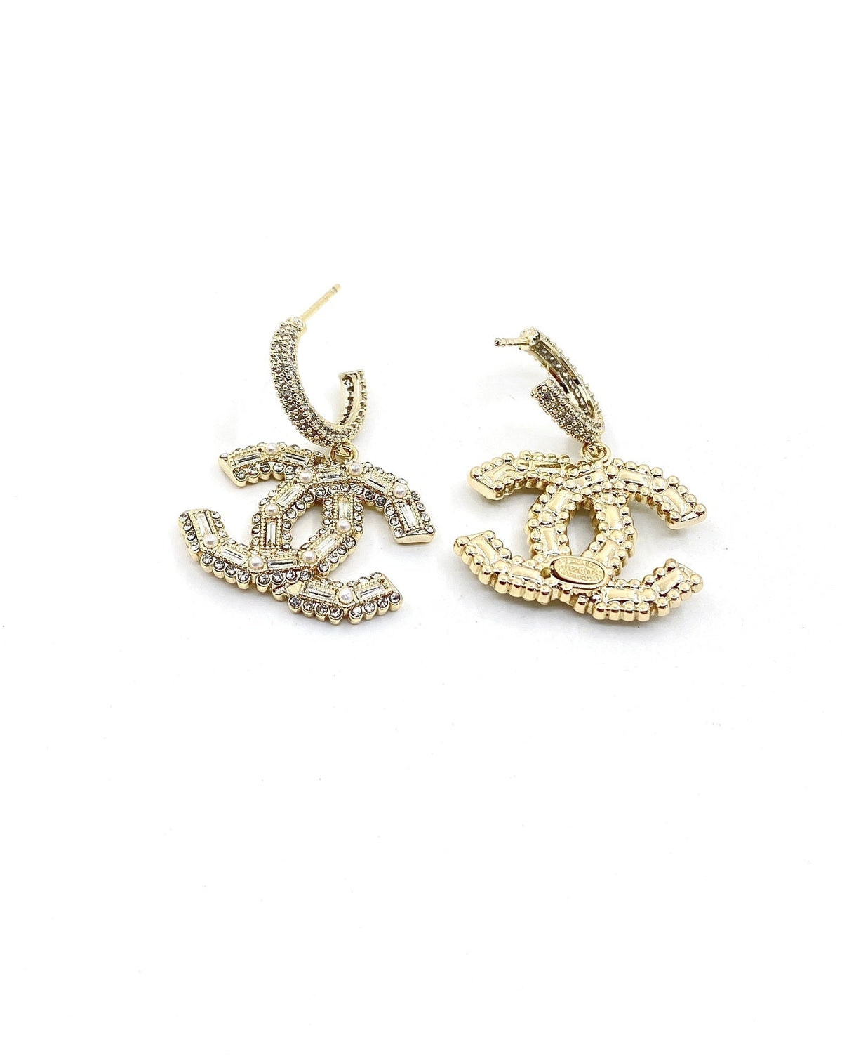 Chanel Crystal Earrings - 18K Yellow Gold