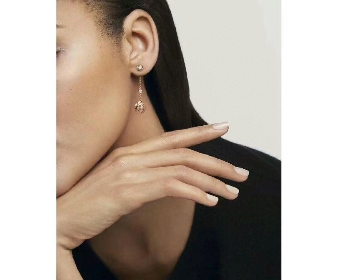Chanel Camellia Earrings - 18K Rose Gold