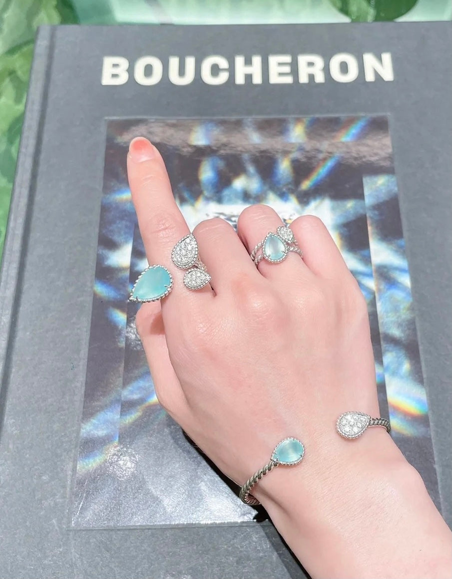 Serpent Boheme Moissanite Ring - 18K White Gold
