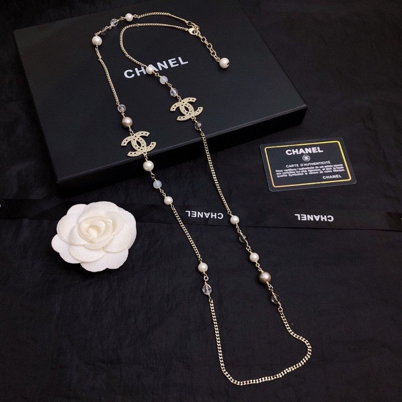Chanel Long Pearl Necklace