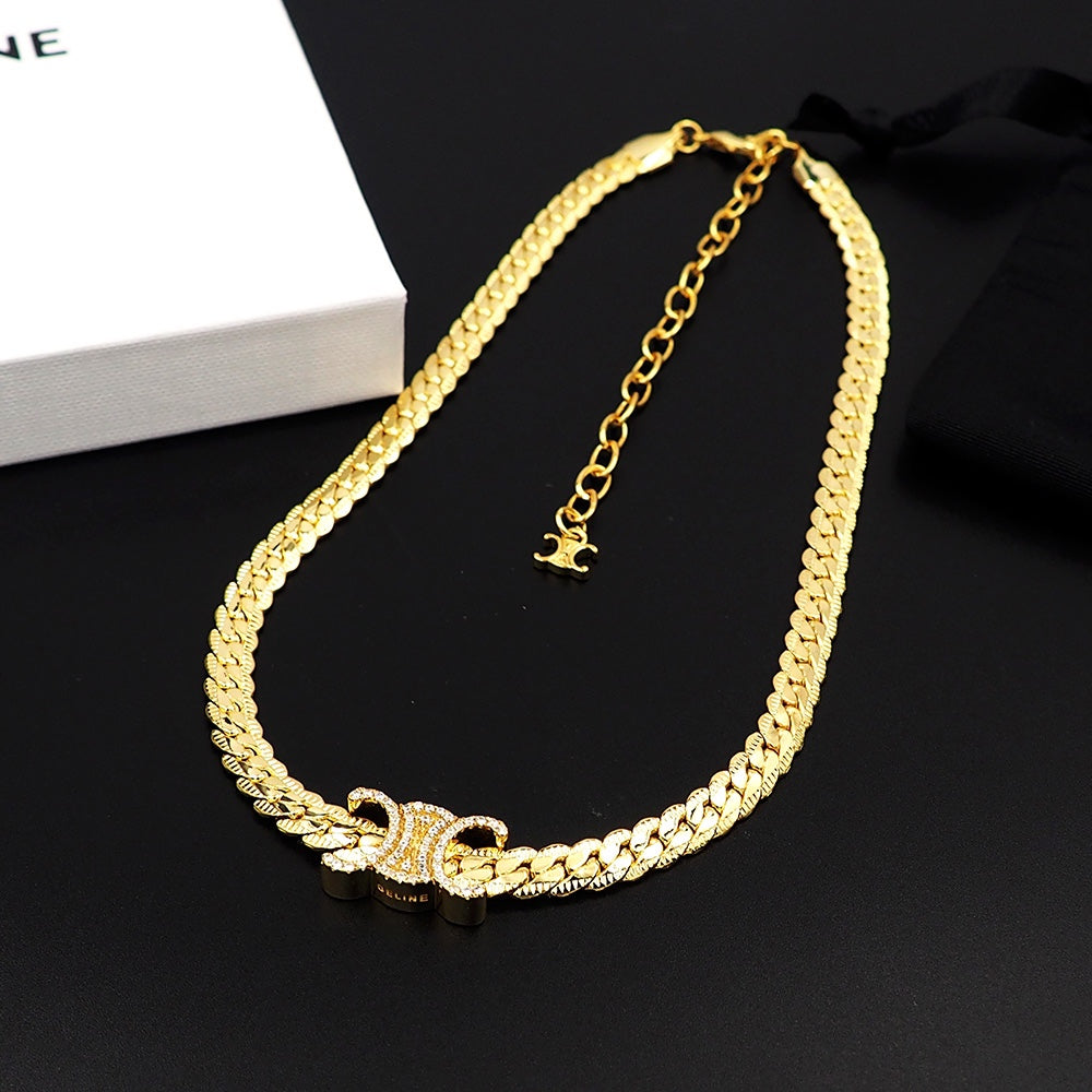 Celine Triomphe Diamond Necklace