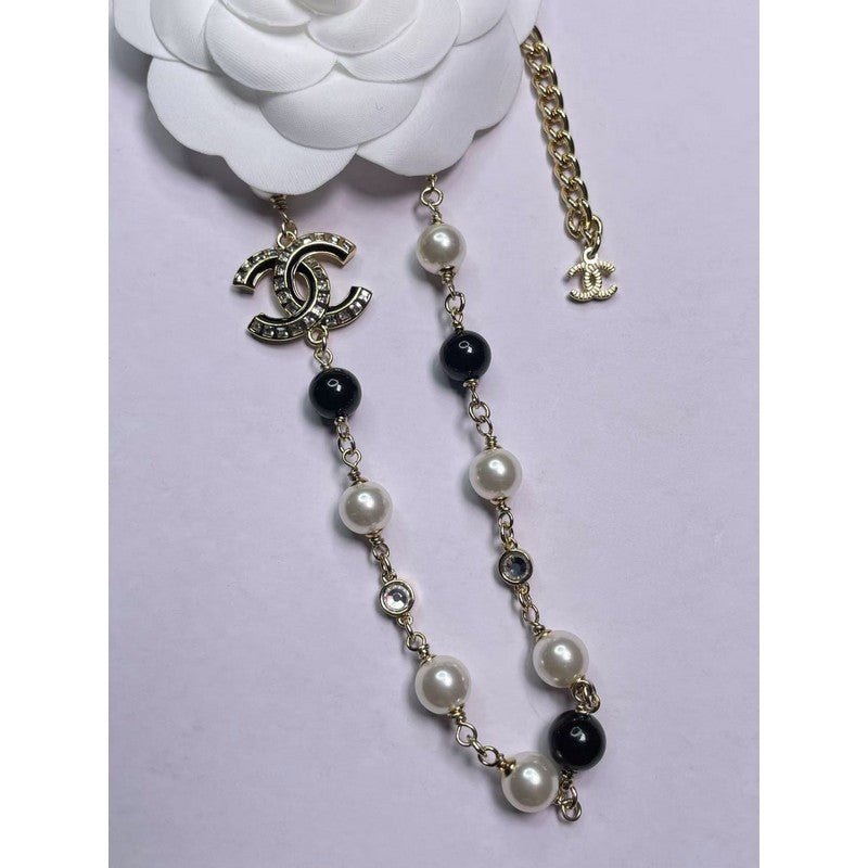 Chanel Black & White Pearl Necklace