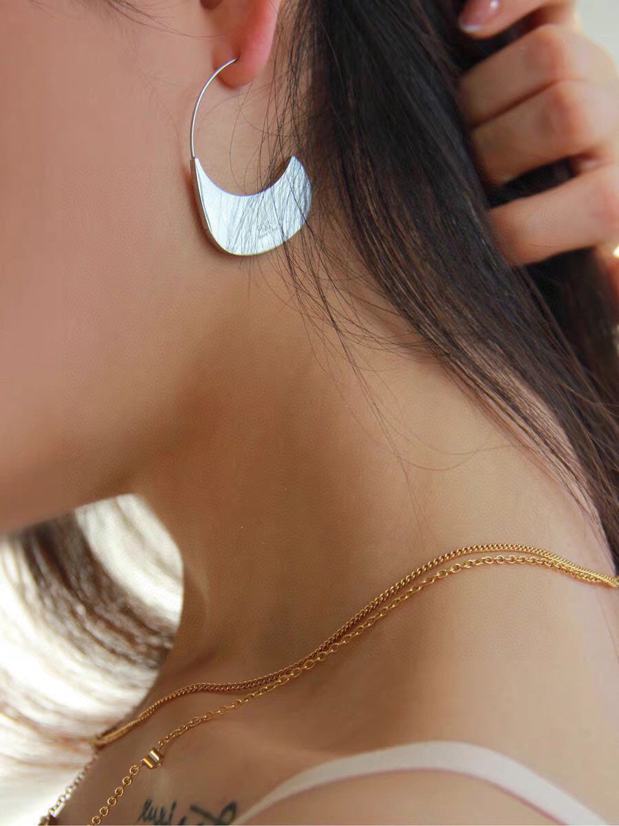 Celine Triomphe Bag Pendant Earrings - 18K White Gold