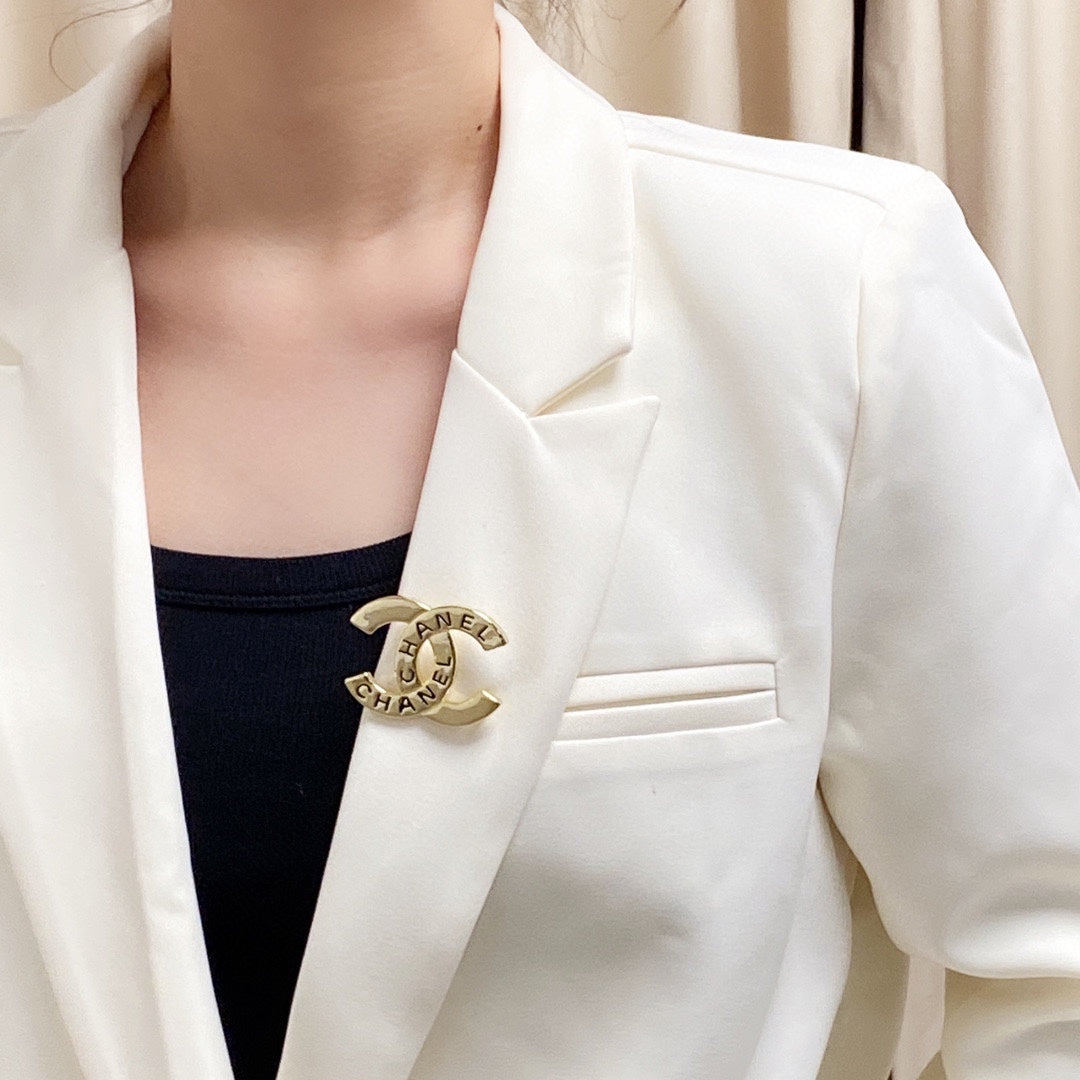 Chanel Script Brooch