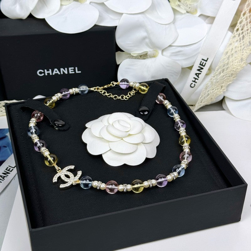 Chanel 26C Color Crystal Necklace