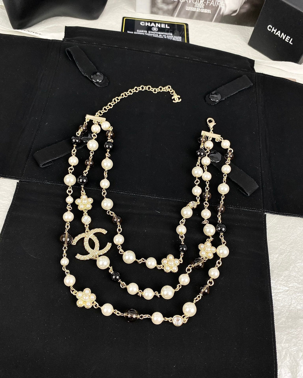Chanel 24B Long Pearl Necklace