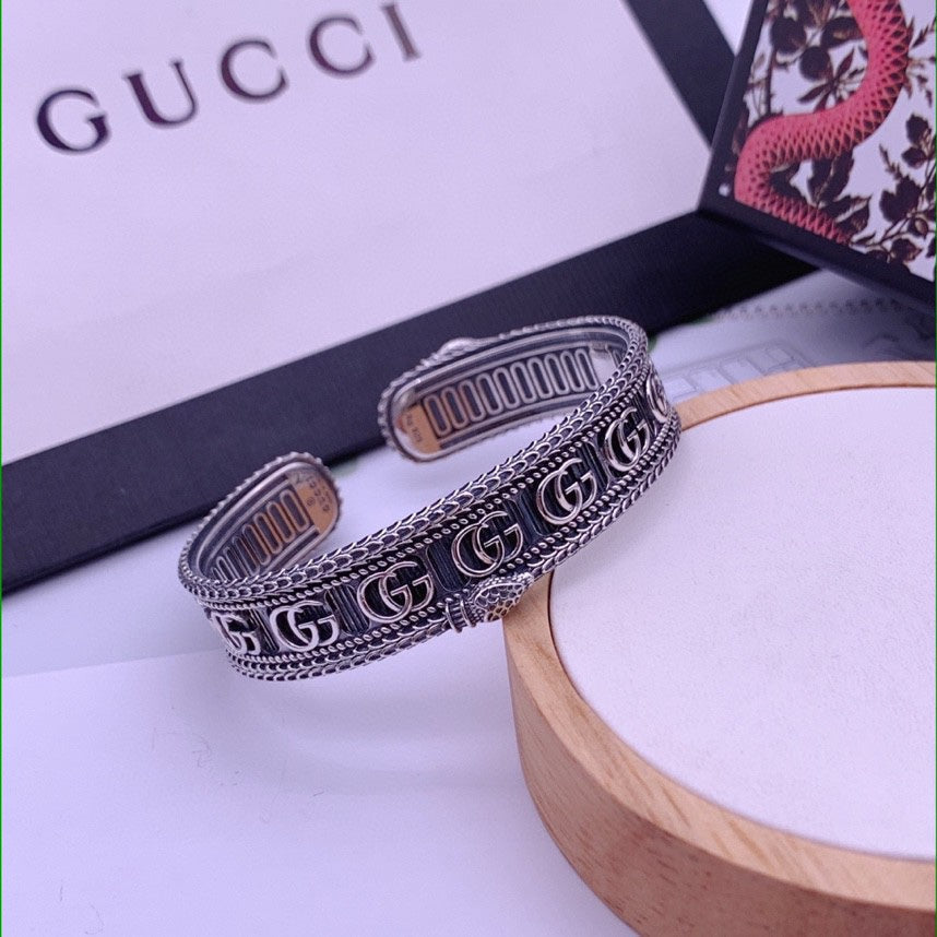 Gucci Double G Snake Wide Bracelet