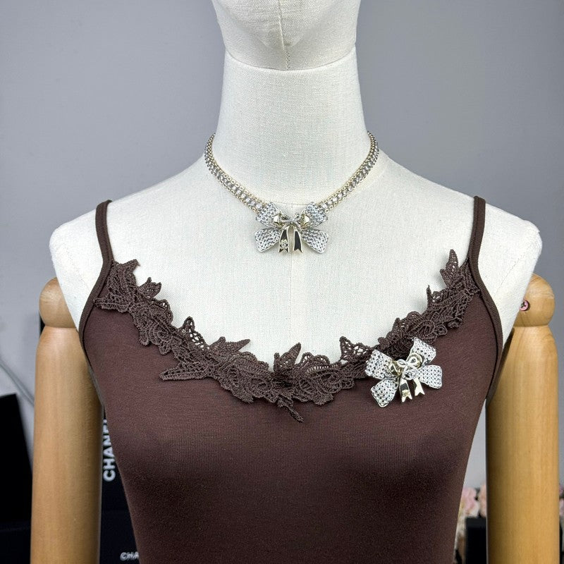 Chanel 25K Bow Tie Choker Necklace