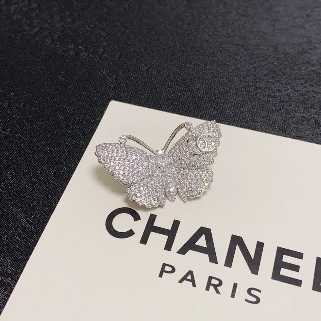 Chanel Butterfly Diamond Brooch