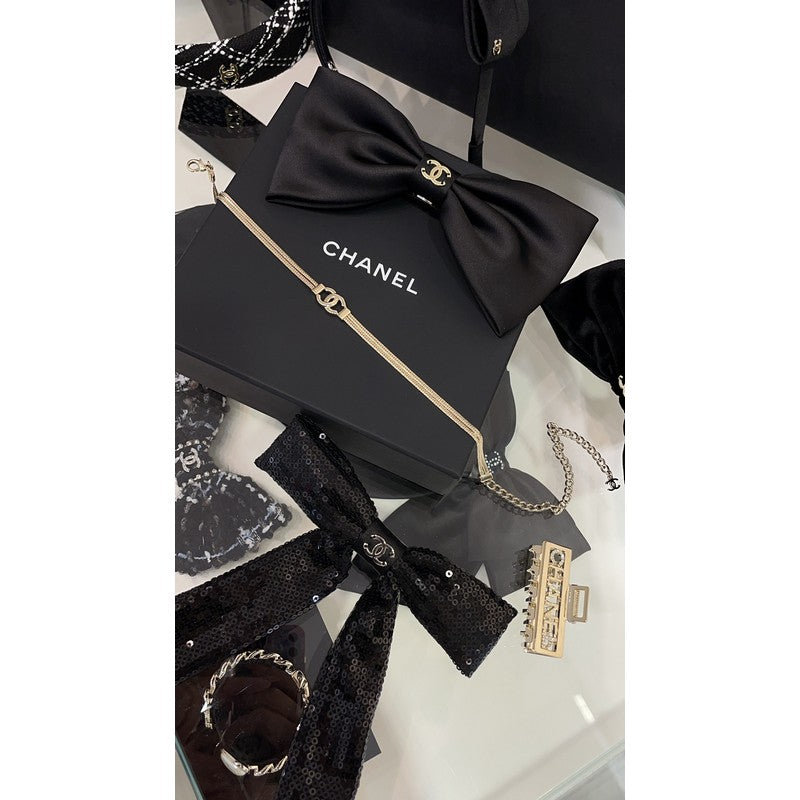 Chanel Gold Choker Chain Necklace