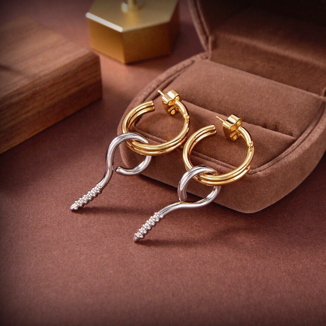Balenciaga Screw Earrings - 18K Yellow Gold