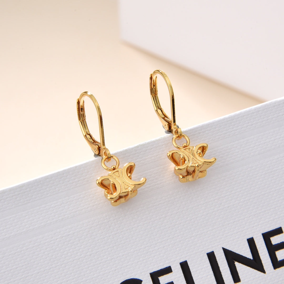 Celine Triomphe Solitaire Earrings