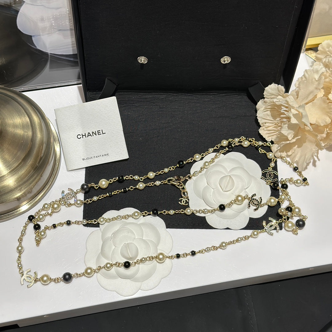 Chanel 24S Long Pearl Necklace