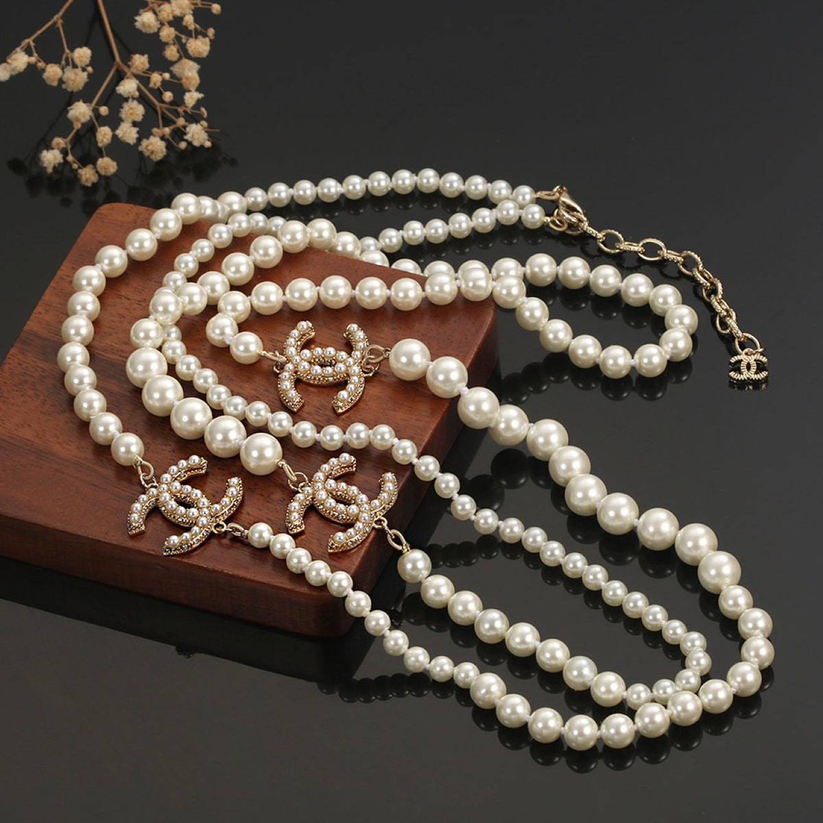 Chanel Long Pearl Necklace