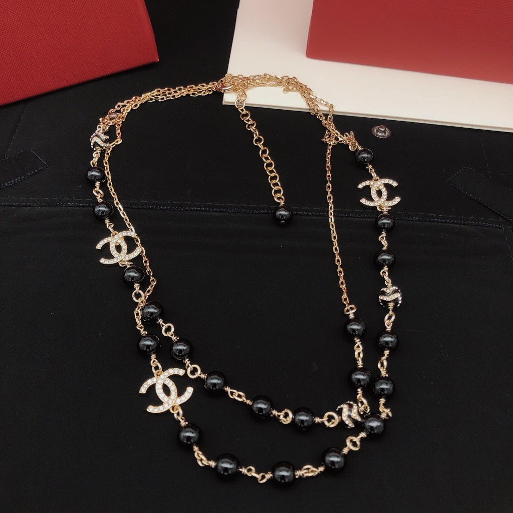 Chanel Black Pearl Necklace