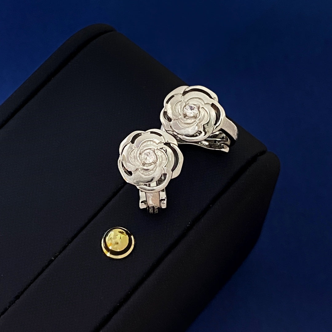 Chanel Camellia Earrings - 18K Gold