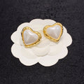 Chanel Heart Pearl Earrings - 18K Yellow Gold