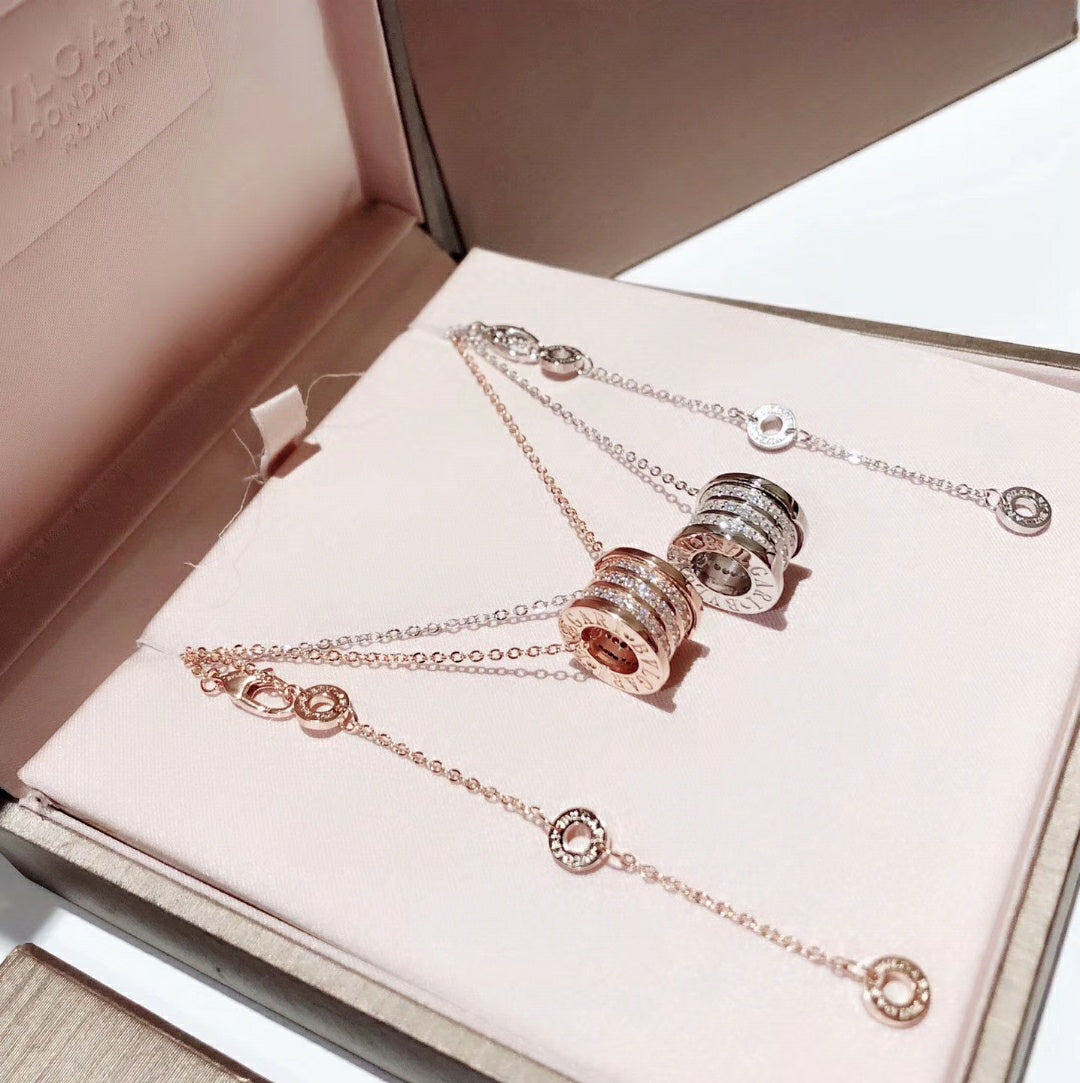 B.zero1 Demi-Pave Diamond Necklace - 18K Gold