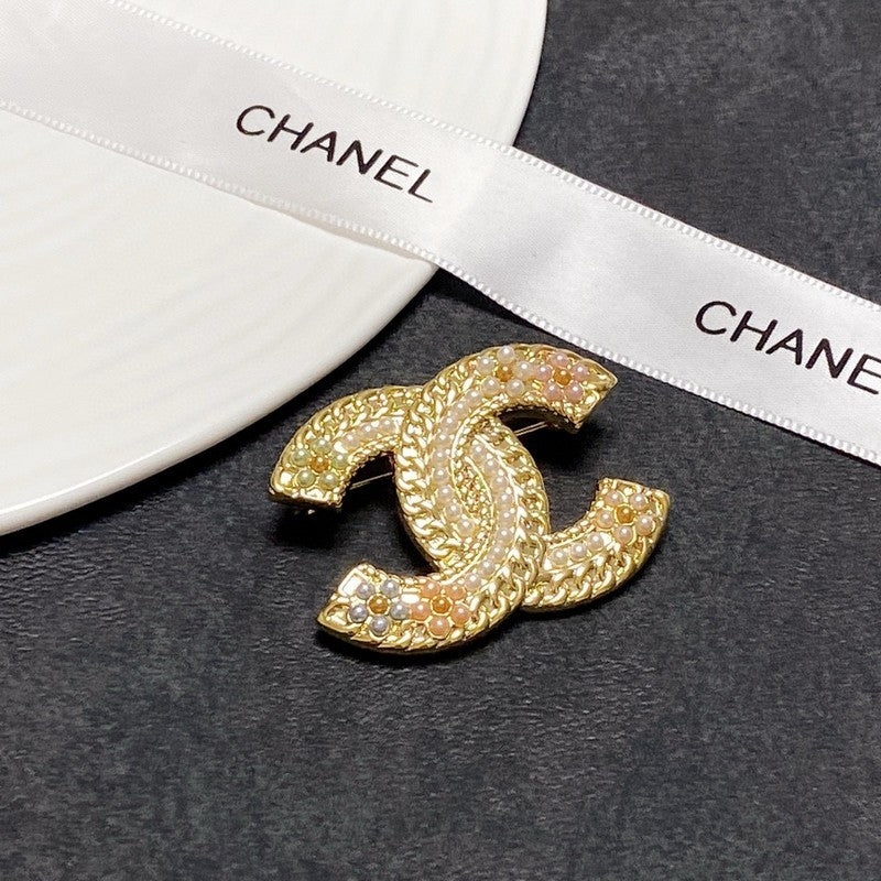 Chanel Pearl Gold Brooch